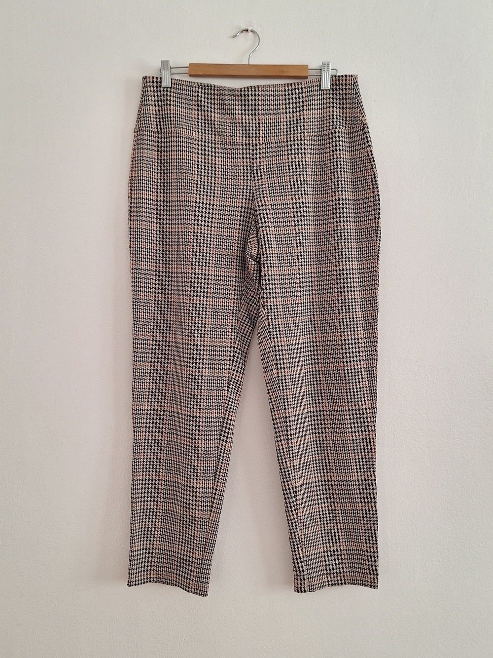 NWT J. Jill Houndstooth Cropped Ankle Pants - Browm & Tan